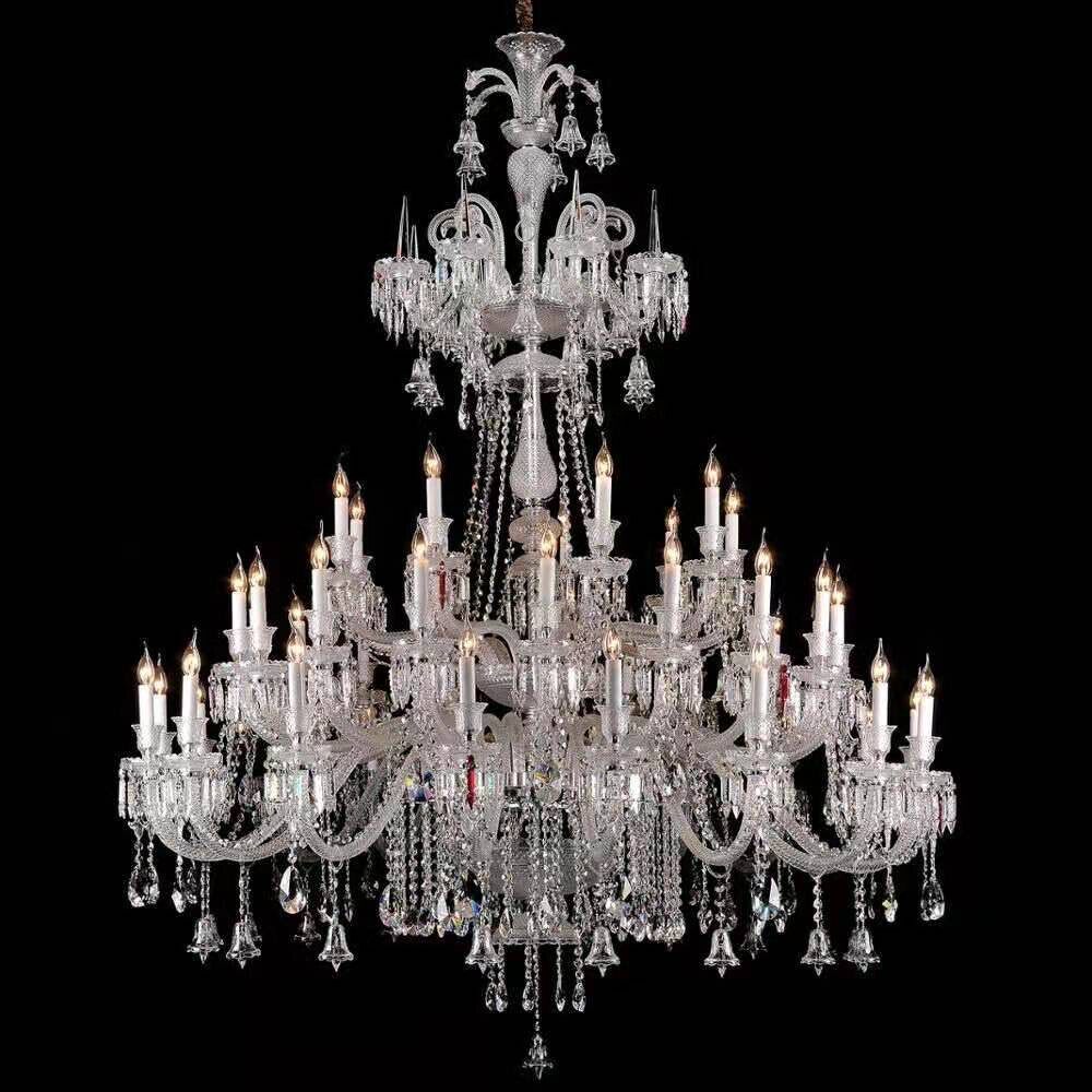 酒店客厅欧式水晶吊灯别墅大堂卧室奢华大灯休闲会所宴会厅工程灯