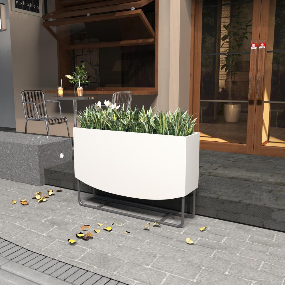 D!户外不锈钢花箱餐厅外摆围栏铁艺花槽创意花架绿植隔断组合新