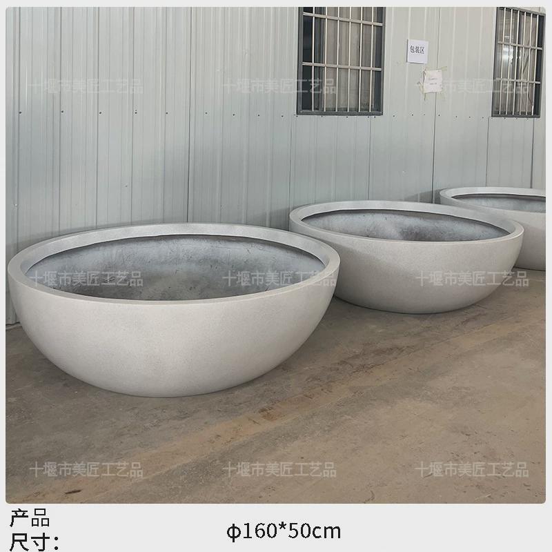 玻璃钢花盆公园大花缸树盆学校绿植花池种植池商场美陈花坛树池