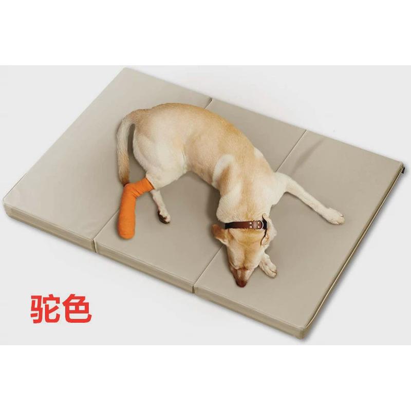 34宠物防水垫子犬猫折叠床垫皮革高龄犬体压分散高弹海绵睡垫可