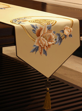 v2ws批发桌旗结婚红色床旗新中式茶几茶旗茶台茶席电视柜长条桌布