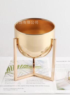 欧式铁艺软装家居样板房花盆装饰花架