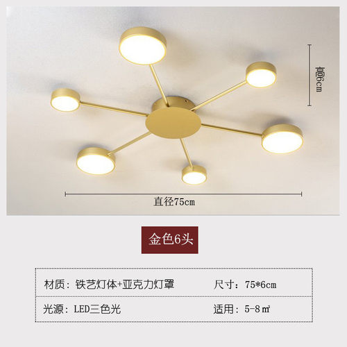 北欧客厅灯网红温馨家用房间卧室吸顶灯现代简约公寓灯饰批发