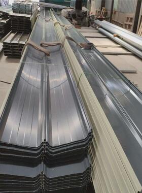 深灰色彩钢瓦屋面防腐隔热压型750型压型彩钢板