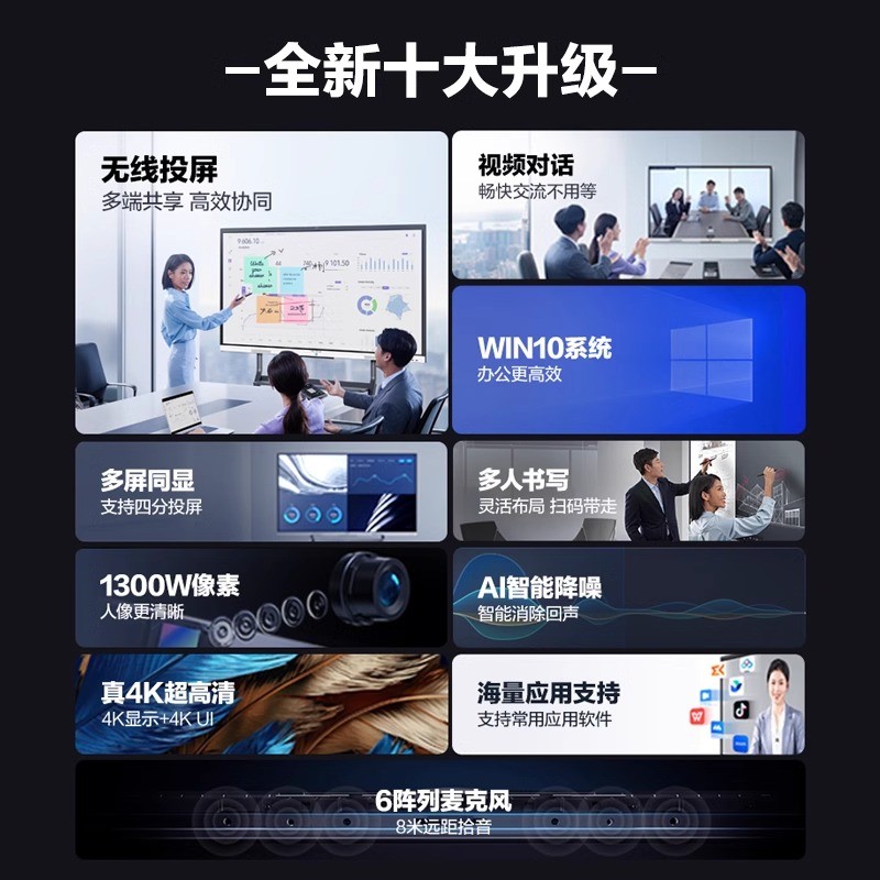maxhub会议一体机新锐Pro电子白板会议室电视投屏器显示屏领效寸