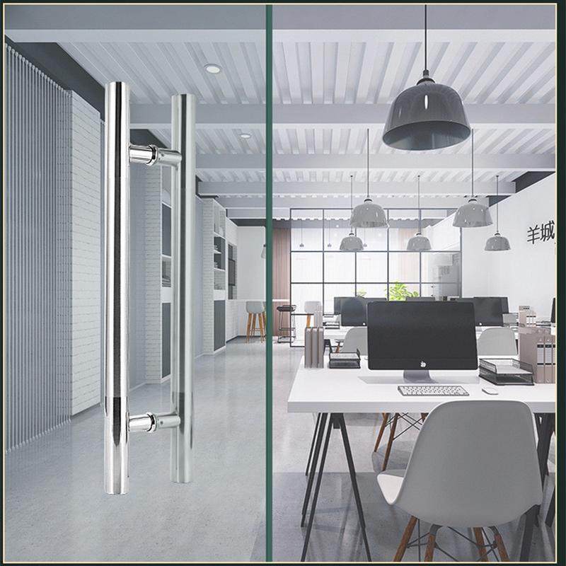 玻璃门拉手不锈钢门把手玫瑰金黑钛金对装推拉门颜色下单备注木门