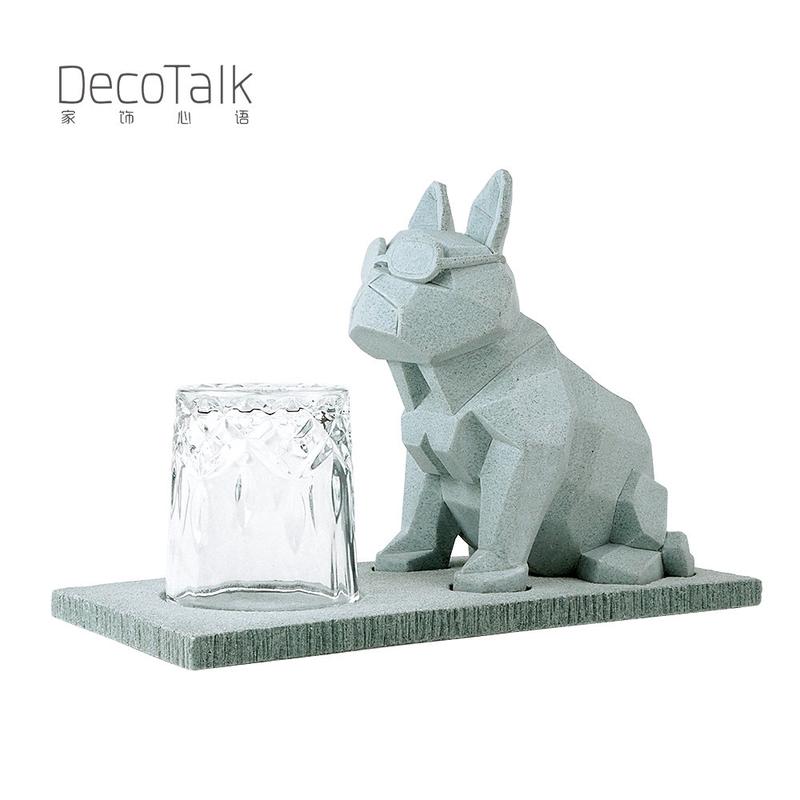 套件北欧浴室单身狗牙刷座洗漱套装卫生间几何狗牙刷架decotalk