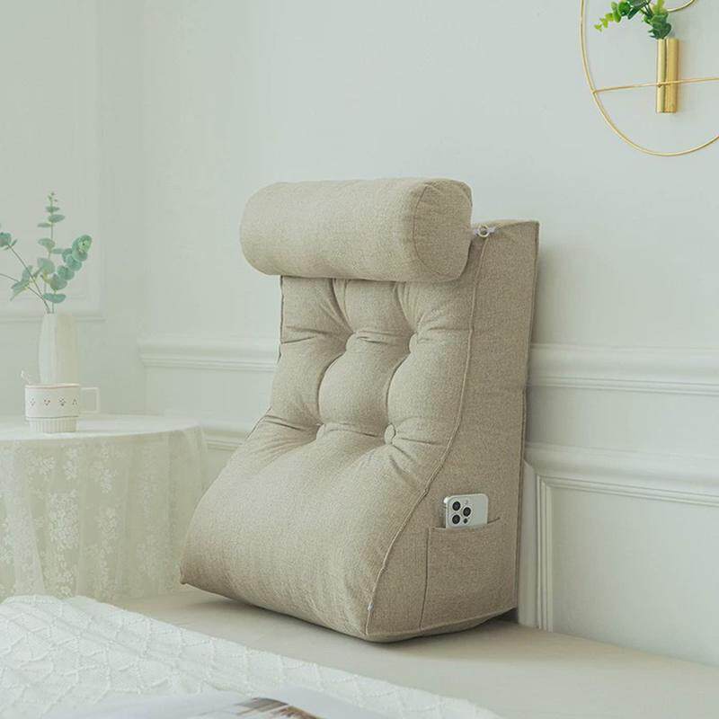 新款四季棉麻床头靠垫单人床上靠枕飘窗靠垫靠垫靠枕宿舍办公室