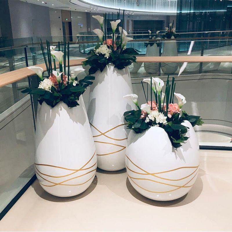 玻璃钢圆形花盆厂家直销商场酒店椭圆弧形大花瓶公园户外圆柱花钵,鲜花速递/花卉仿真/绿植园艺,花盆,淘宝优惠券,粉丝福利购,淘宝优惠卷