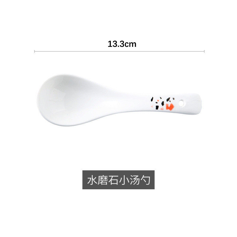 陶瓷菜盘水磨石餐具釉下汤勺创意勺子汤碗鱼盘家用饭碗彩贸易批发