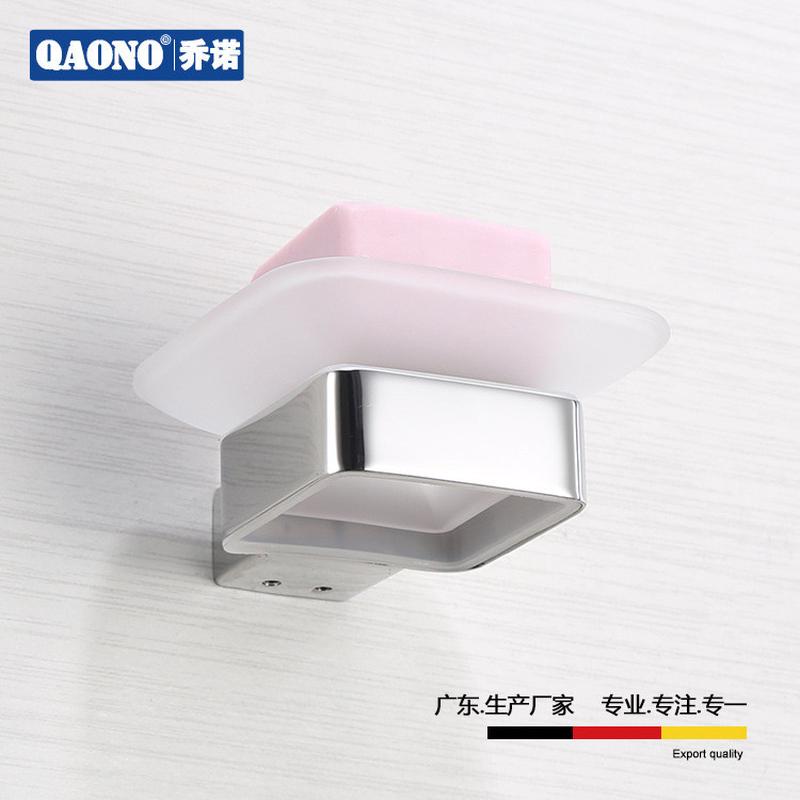 不锈钢浴室挂件肥皂架实心玻璃肥皂碟亮光色酒店工程宾馆S1102