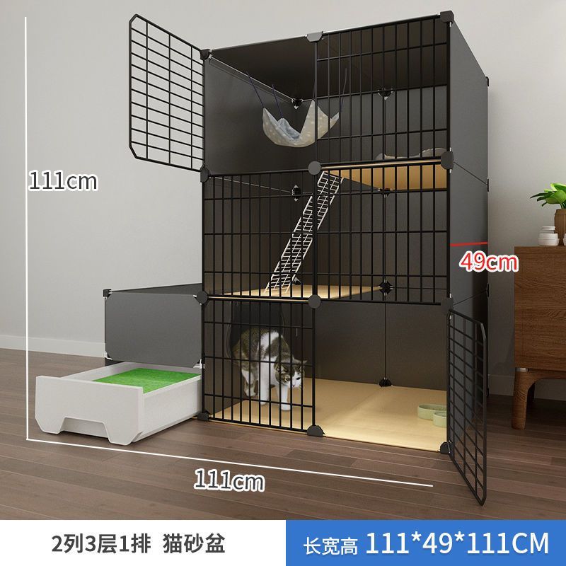 猫别墅猫笼笼子一体厕所带超大自由空间家用室内三层屋舍
