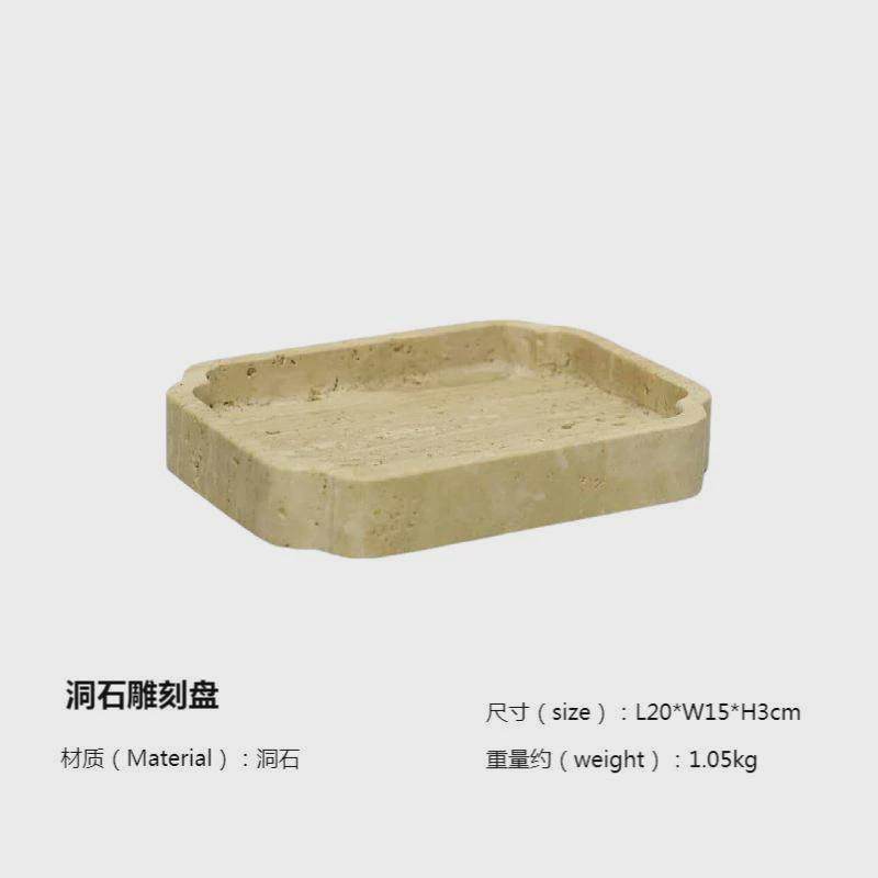 北欧简约大理民宿石苔藓绿植装饰花盆摆件客厅石洞酒店样板间售楼
