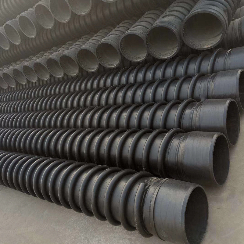 pe聚乙烯克拉管高密度缠绕pe中空壁b型缠绕管厂家批发增强缠绕管