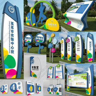 学校导向景区导视牌公园导览图园区精神堡垒定制户外停车场指示牌