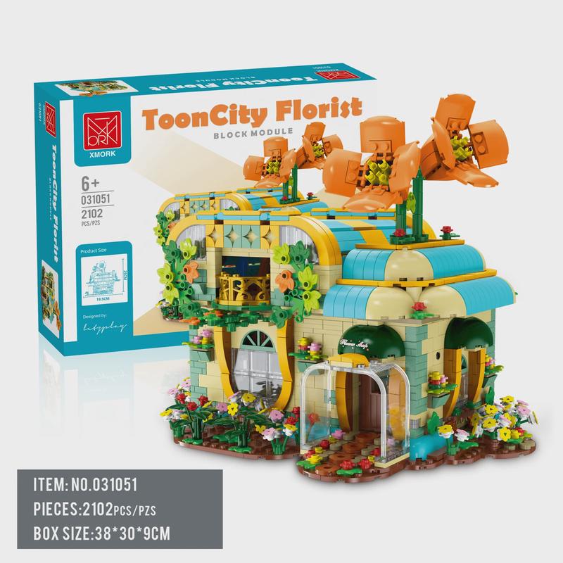 模客创意系列031001-20121阳光花房-儿童益智拼装小颗粒积木