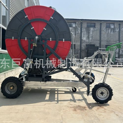 热销75-300浇地全自动喷灌机质保十年pe管农作物型可加桁架卷盘式