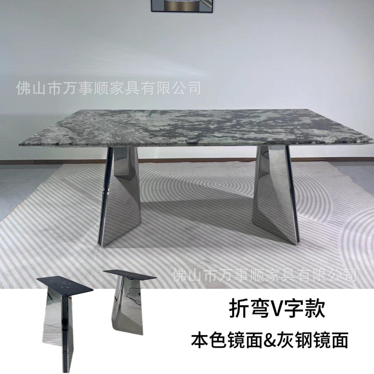 镜面不锈钢岩板餐桌腿轻奢餐台五金桌腿支架奶茶店桌腿金钛大理石,基础建材,锁具配件,淘宝优惠券,粉丝福利购,淘宝优惠卷