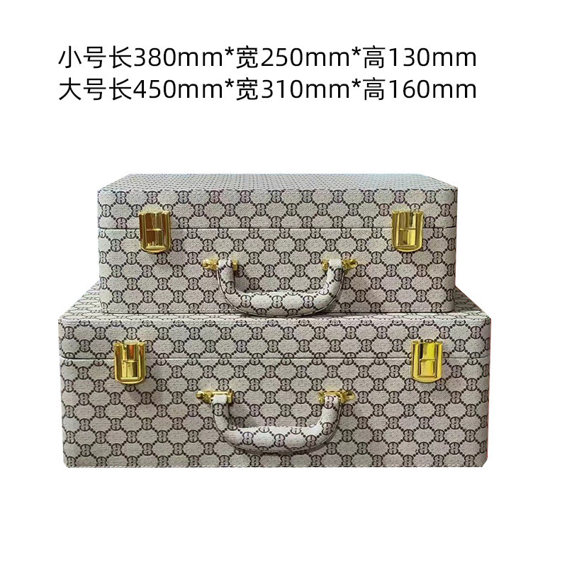 欧式复古手提桌面收纳盒样板间衣帽间衣橱收纳箱摄影拍摄箱子装饰