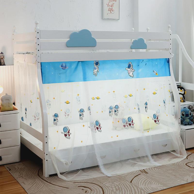 刺绣宿舍拉链蚊帐学生上下铺1m1.2单人床帘遮光一体式1.5米特加密