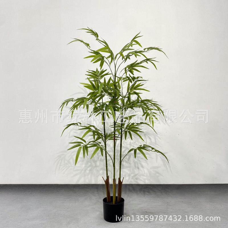 仿真拆装竹子室内屏风盆景细水毛竹绿植客厅装饰竹叶植物造景假竹