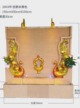 室内欧式流水墙喷泉酒店会所水幕背景观公司开业庭院玄关落地摆件