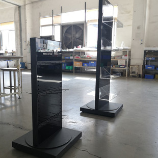 定制洞洞板超挂钩陈列架旋转商置物架落地挂钩饰品旋转展示架金属