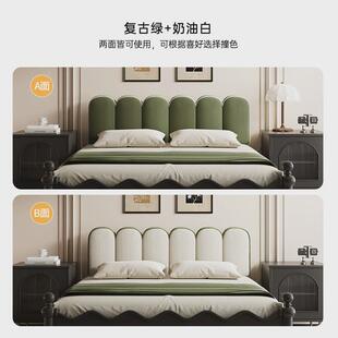 芊芊郡主法式复古花瓣榻榻米床头靠垫软包靠背灯芯绒可拆洗