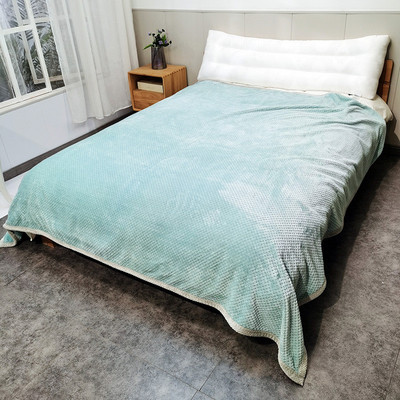 批发格提花毯法兰绒毯菠萝绒类床上用品法莱绒学生空调毯子