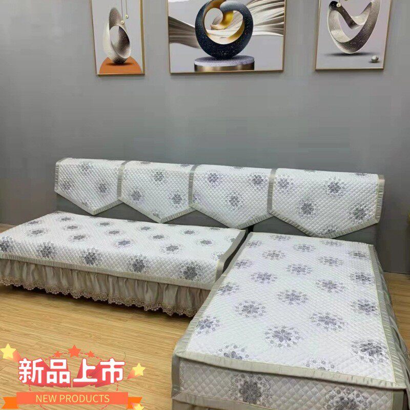 高精密绗夹缝棉沙发垫四季通用防滑沙发套罩坐垫可机洗南通家纺厂