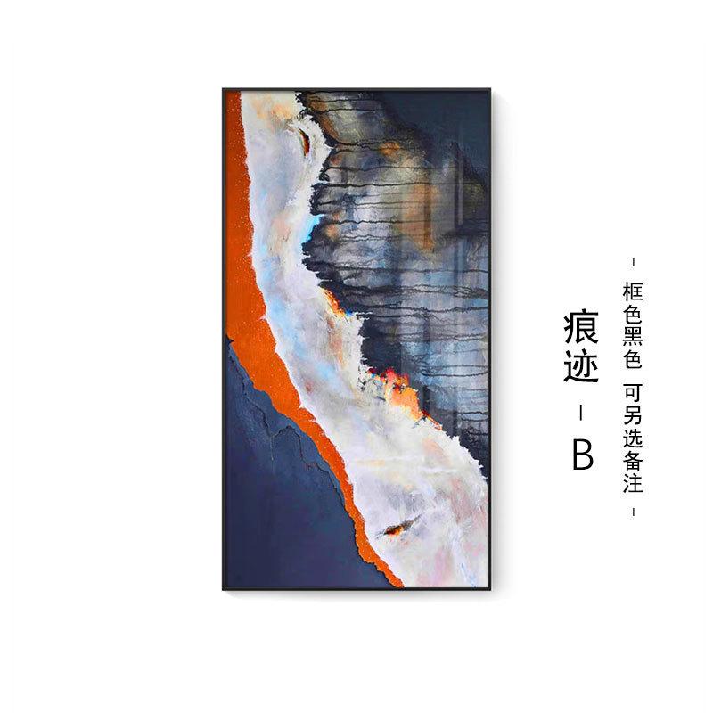 现代轻奢客厅几何抽象装饰画大尺寸玄关艺术挂画楼梯间落地画竖版图片