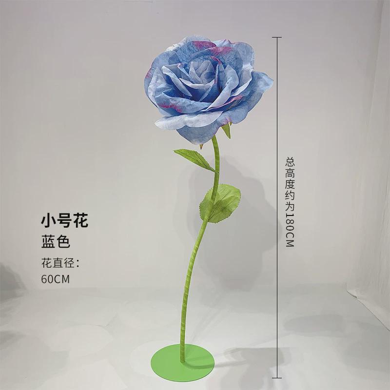 布置玫瑰褶皱纸花婚礼情人节橱窗美陈装饰巨型手工玫瑰花仿真花