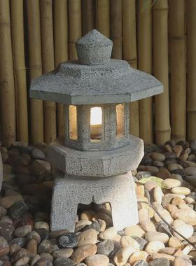 石灯笼中式造景青石仿古石雕宫灯石头庭院庭院日式草坪灯装饰摆件