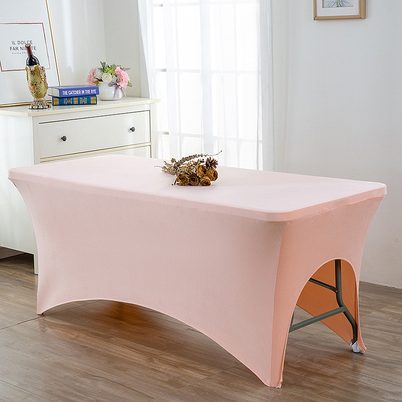 长方形桌套绒布弹力桌会议套婚庆宴会加厚美容桌罩台套桌布