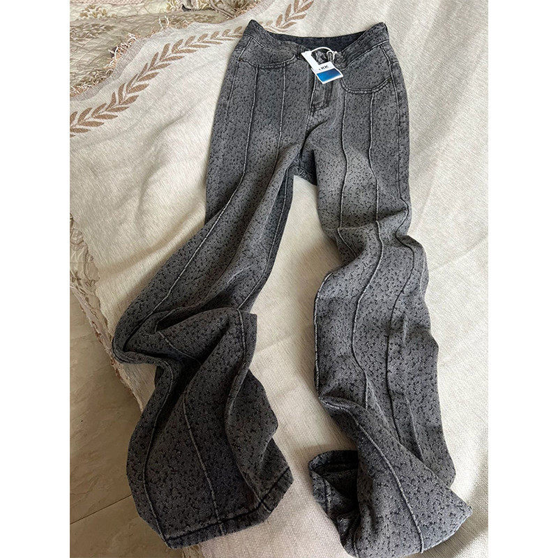 300斤大码设计感竖条拼接女2025新款显瘦灰色阔腿,女装/女士精品,大码裤装,淘宝优惠券,粉丝福利购,淘宝优惠卷