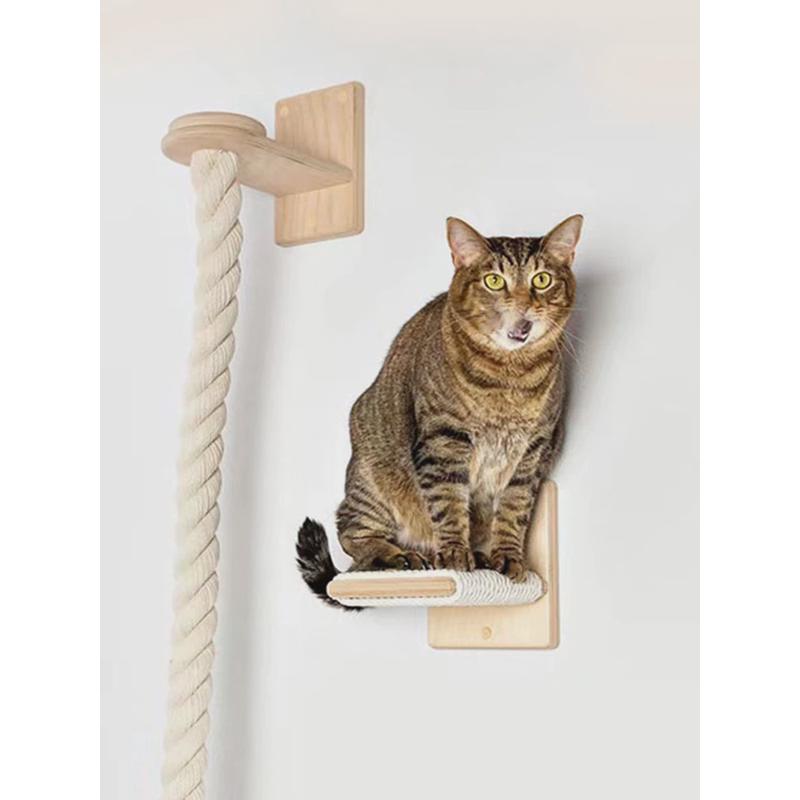 热销猫爬架顶天立地套装实木猫爬架通天绳索大型猫绳梯猫咪跳台猫