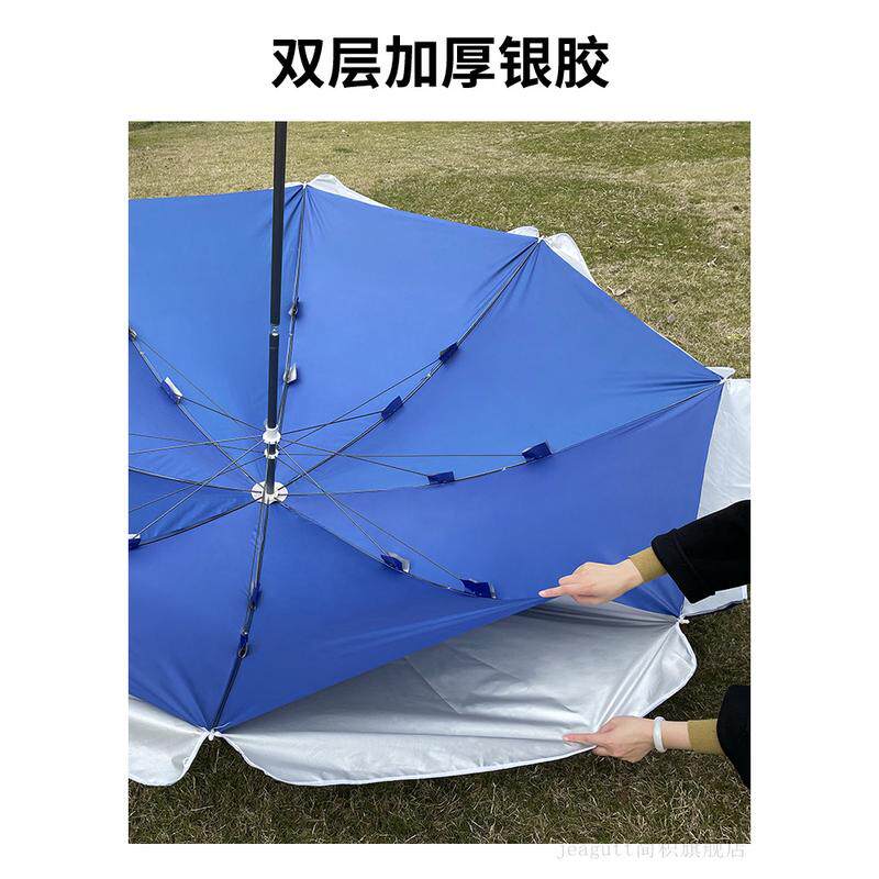 遮阳伞太阳伞户外摆摊大型圆形沙滩斜坡伞室外地摊伞做生意庭王之