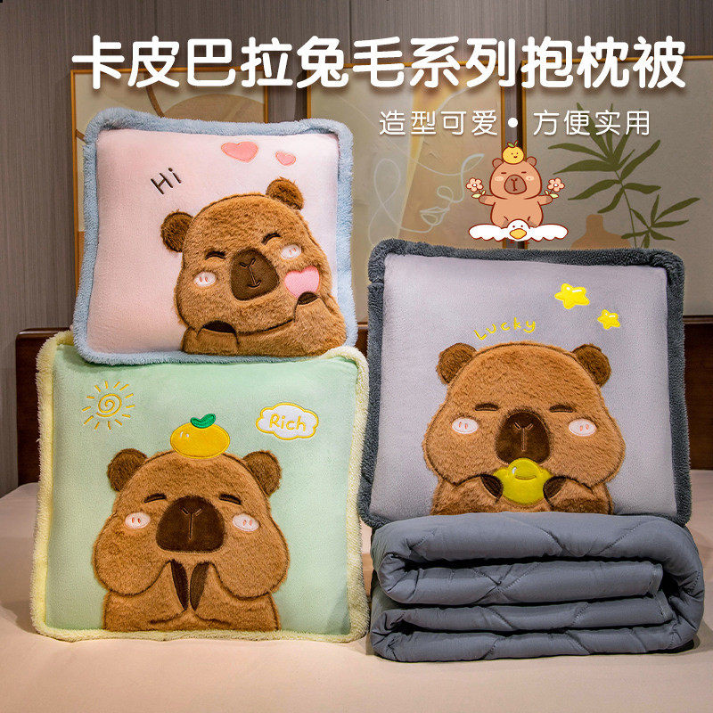 卡通抱枕被子两用午休枕办公室午睡枕头空调毯子二一车载靠背垫,居家布艺,抱枕被,淘宝优惠券,粉丝福利购,淘宝优惠卷