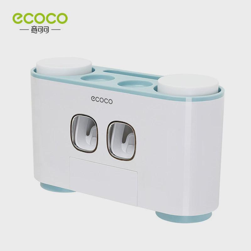 意洗漱套装幸福之家四口可可自动挤牙膏器创意牙刷架壁挂免打孔