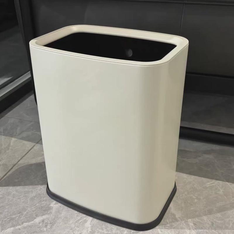 无盖不锈钢窄垃圾桶家用客厅酒店创意极简双层轻奢卧室厨房卫生间