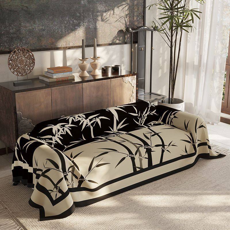 新中式沙发盖布轻奢防四季通用沙发巾防尘高级感猫抓全盖套罩盖巾