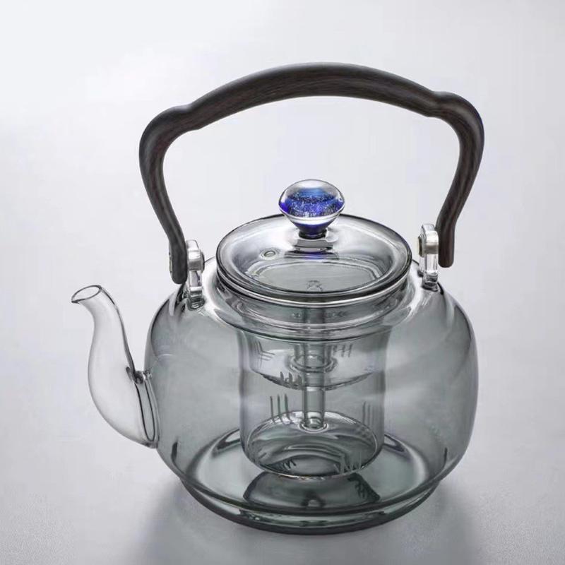 耐高温玻璃提梁壶泡茶壶明火加热电陶炉烧水壶耐热玻璃蒸煮星韵壶