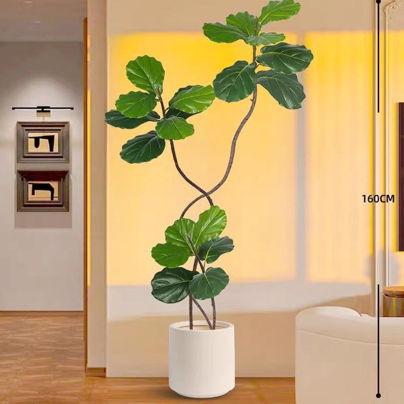 仿生琴叶榕落地盆栽室内大型仿真植物绿植摆件客厅轻奢装饰花假树