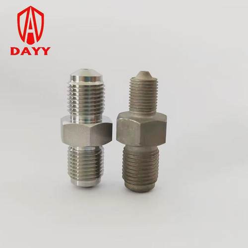 液压螺母油嘴M10X1转G1/4不锈钢超高压转接头快速接头注油嘴