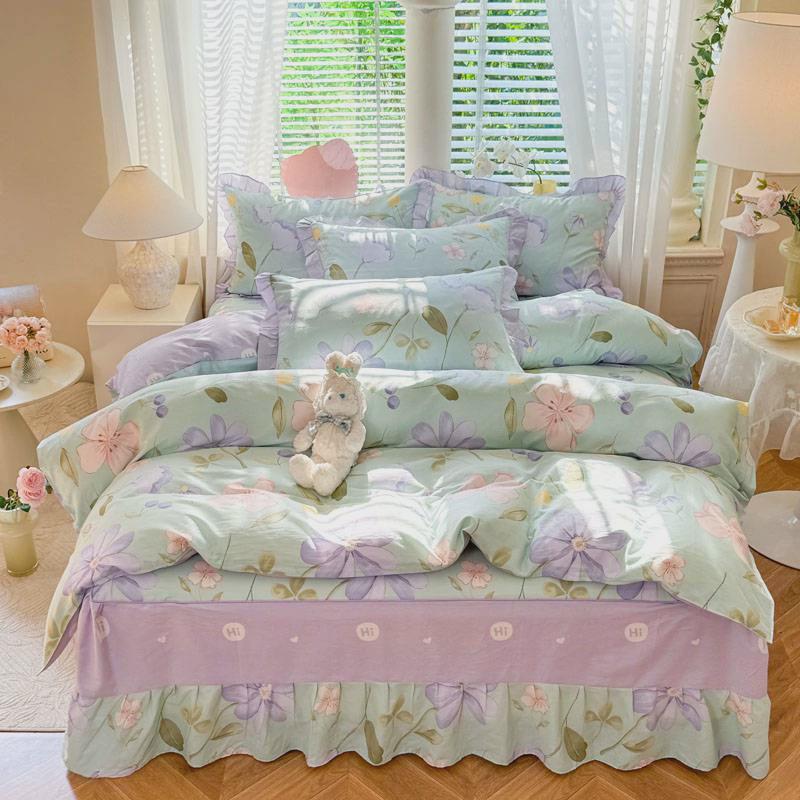 2024新款四件套印花床裙系列全棉