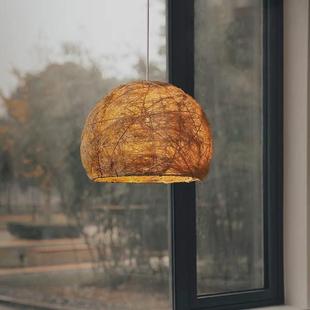 田园尹枫北欧吊灯藤编竹民宿艺客栈简约风格 卧室餐厅灯 创意日式