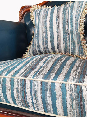 5zv7批发沙发套罩全包套欧美定做沙发罩笠复古条纹皮坐垫套2023