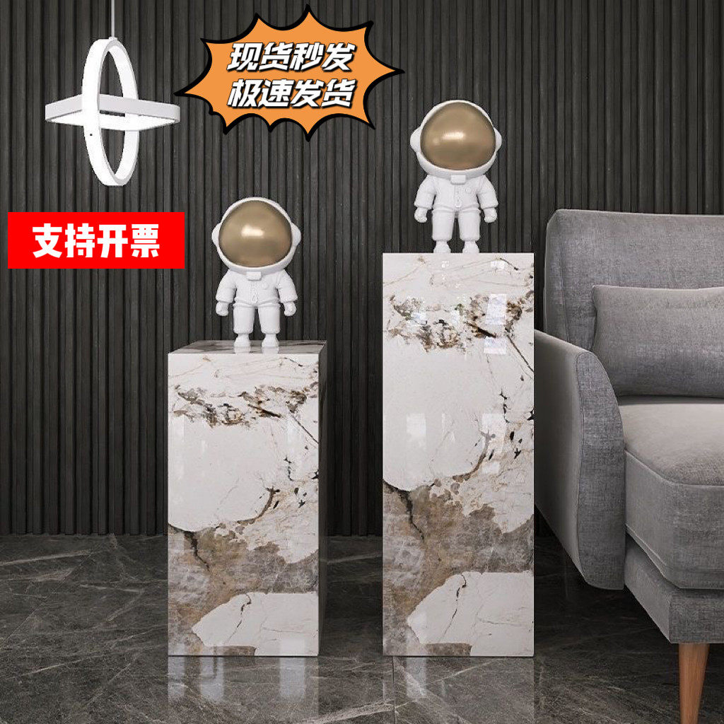 大理石石柱雕塑摆台客厅玄关酒店展厅摆件工艺品装饰岩板底座,家居饰品,落地摆件,淘宝优惠券,粉丝福利购,淘宝优惠卷