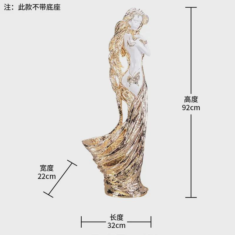欧式大型落地人物雕塑家居饰品装饰别墅工艺大厅树脂酒店摆设