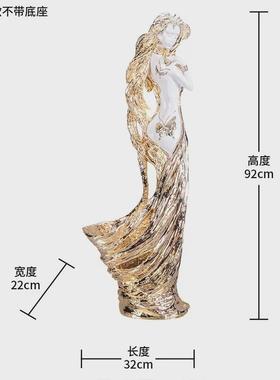 欧式大型落地人物雕塑家居饰品装饰别墅工艺大厅树脂酒店摆设
